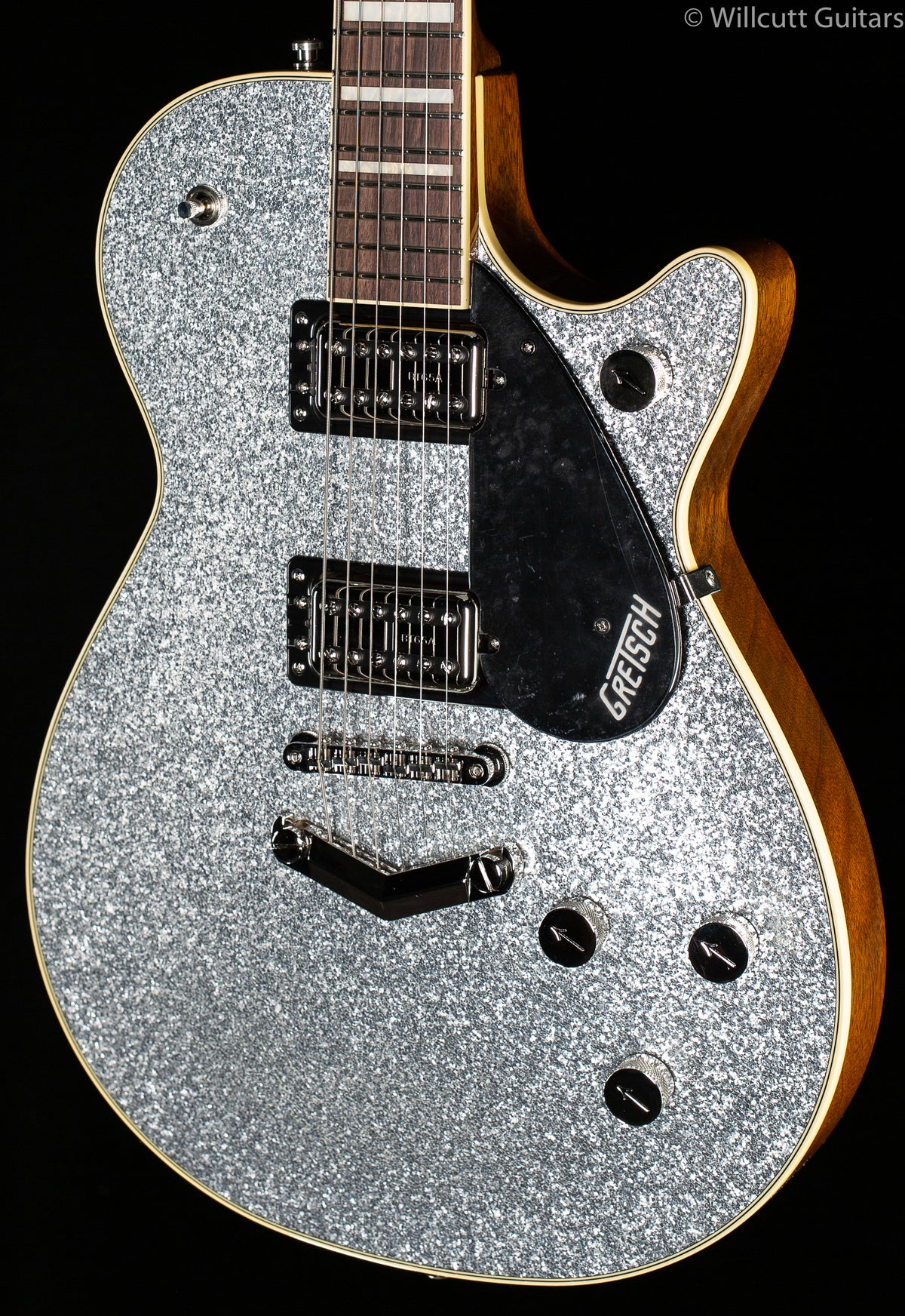 Gretsch G6229 Players Edition Jet BT with V-Stoptail Silver Sparkle