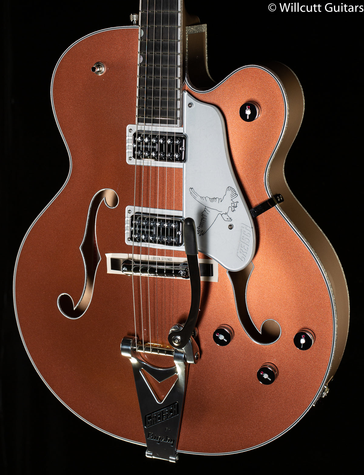 Gretsch G6136T Limited Edition Falcon with Bigsby Ebony Fingerboard Two-Tone Copper Sahara Metallic
