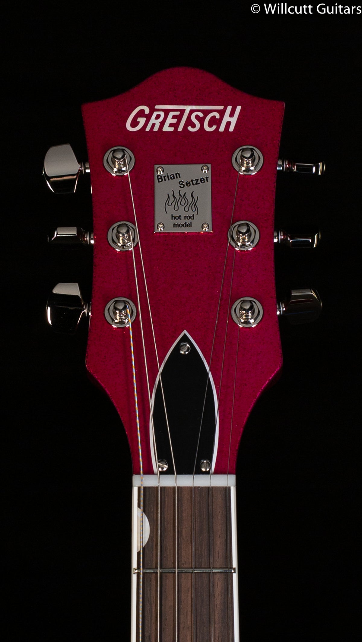 Gretsch G6120T-HR Brian Setzer Signature Hot Rod Hollow Body with Bigsby Magenta Sparkle Rosewood Fingerboard