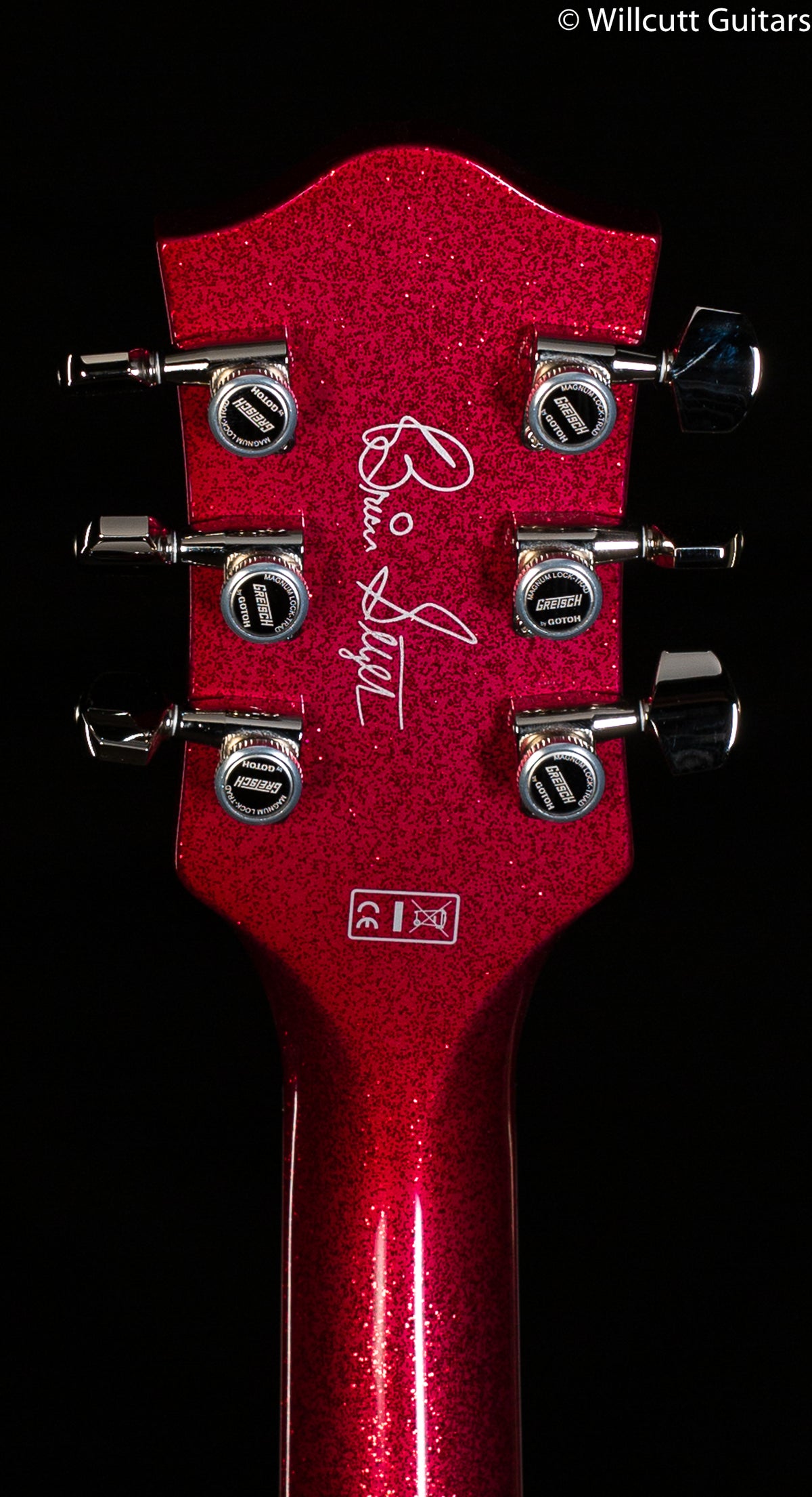 Gretsch G6120T-HR Brian Setzer Signature Hot Rod Hollow Body with Bigsby Magenta Sparkle Rosewood Fingerboard