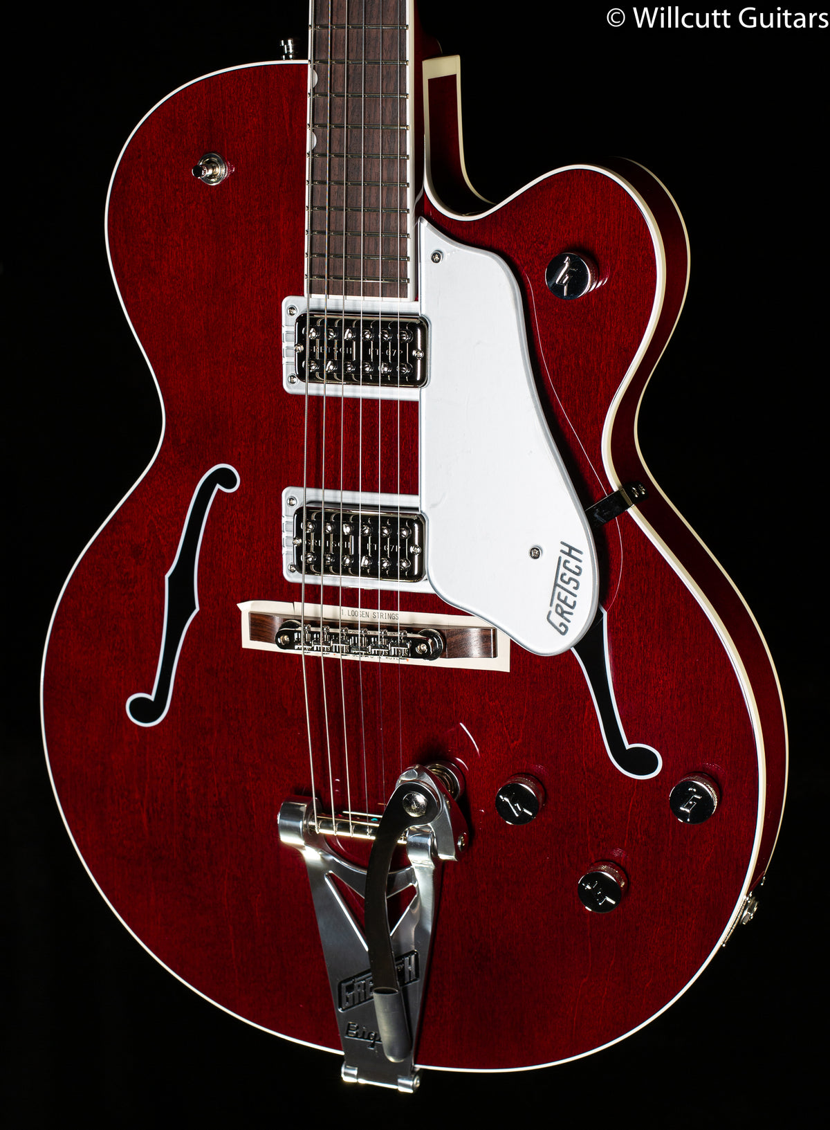 Gretsch G6119T-ET Players Edition Tennessee Rose™ Electrotone Hollow Body with String-Thru Bigsby®, Rosewood Fingerboard, Dark Cherry Stain (328)