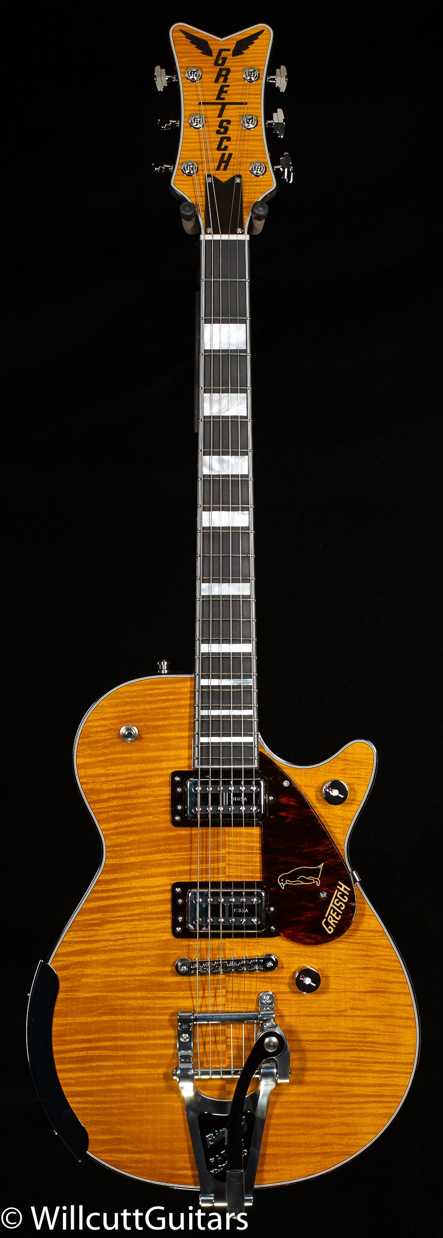 Gretsch G6134TFM-NH Nigel Hendroff Signature Penguin Ebony Fingerboard Amber Flame (018)