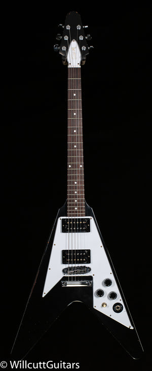 Gibson Custom Shop Kirk Hammett 1979 Flying V Ebony Murphy Lab Replica Aged Chrome Ebony (167)