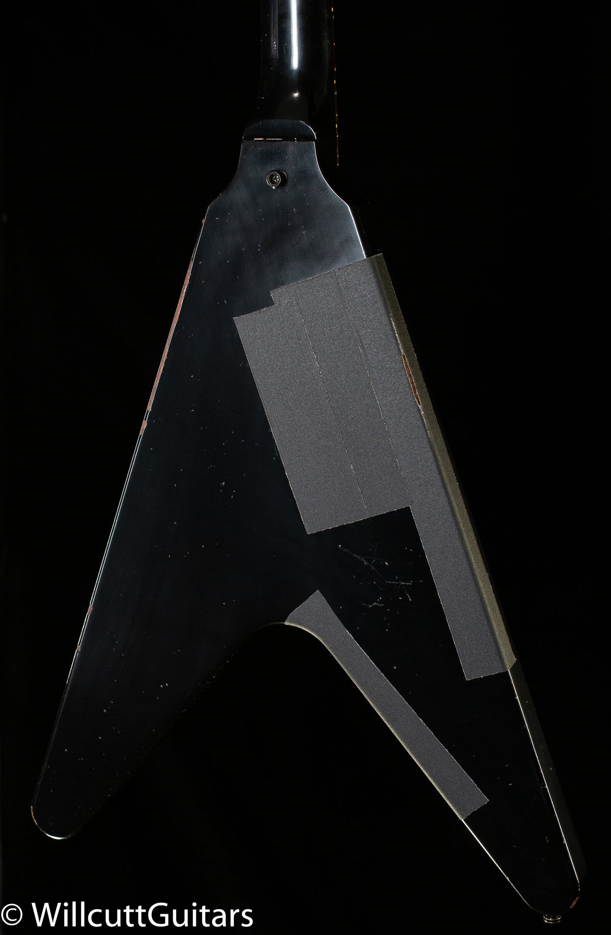 Gibson Custom Shop Kirk Hammett 1979 Flying V Ebony Murphy Lab Replica Aged Chrome Ebony (167)