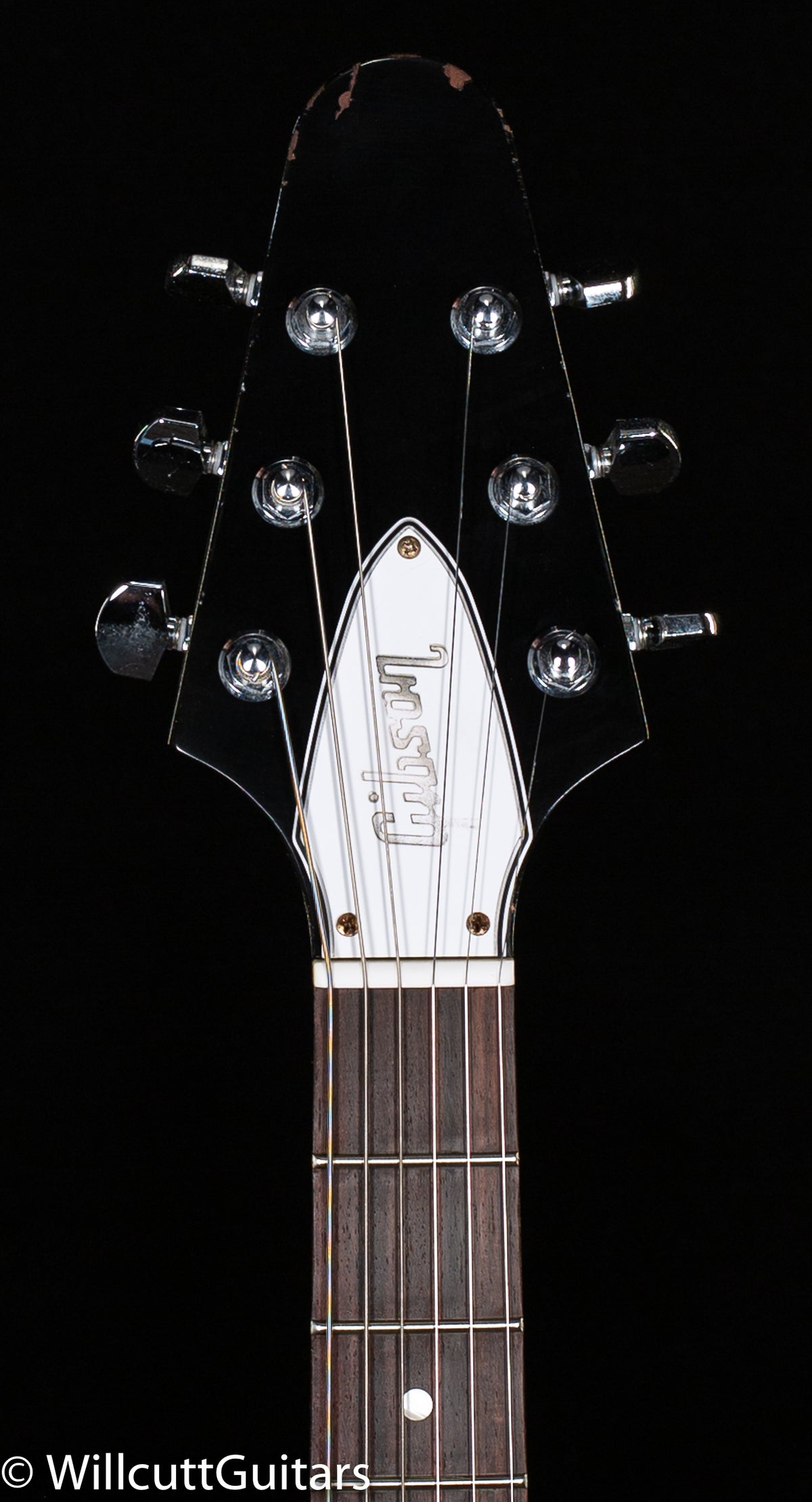 Gibson Custom Shop Kirk Hammett 1979 Flying V Ebony Murphy Lab Replica Aged Chrome Ebony (167)