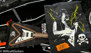 Gibson Custom Shop Kirk Hammett 1979 Flying V Ebony Murphy Lab Replica Aged Chrome Ebony (167)