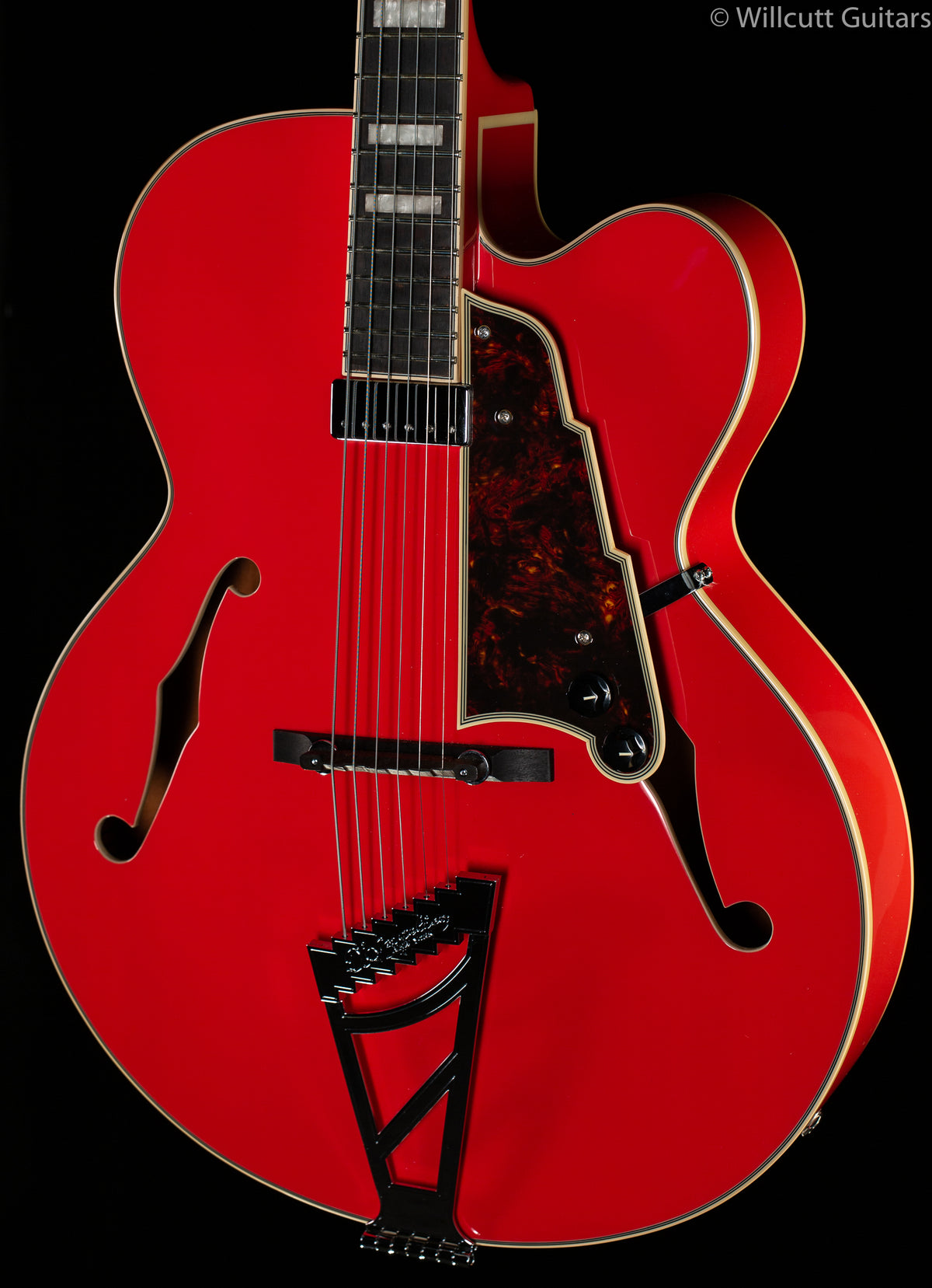 D&#39;Angelico Premier Series EXL-1 Hollowbody Electric Guitar Fiesta Red (741)