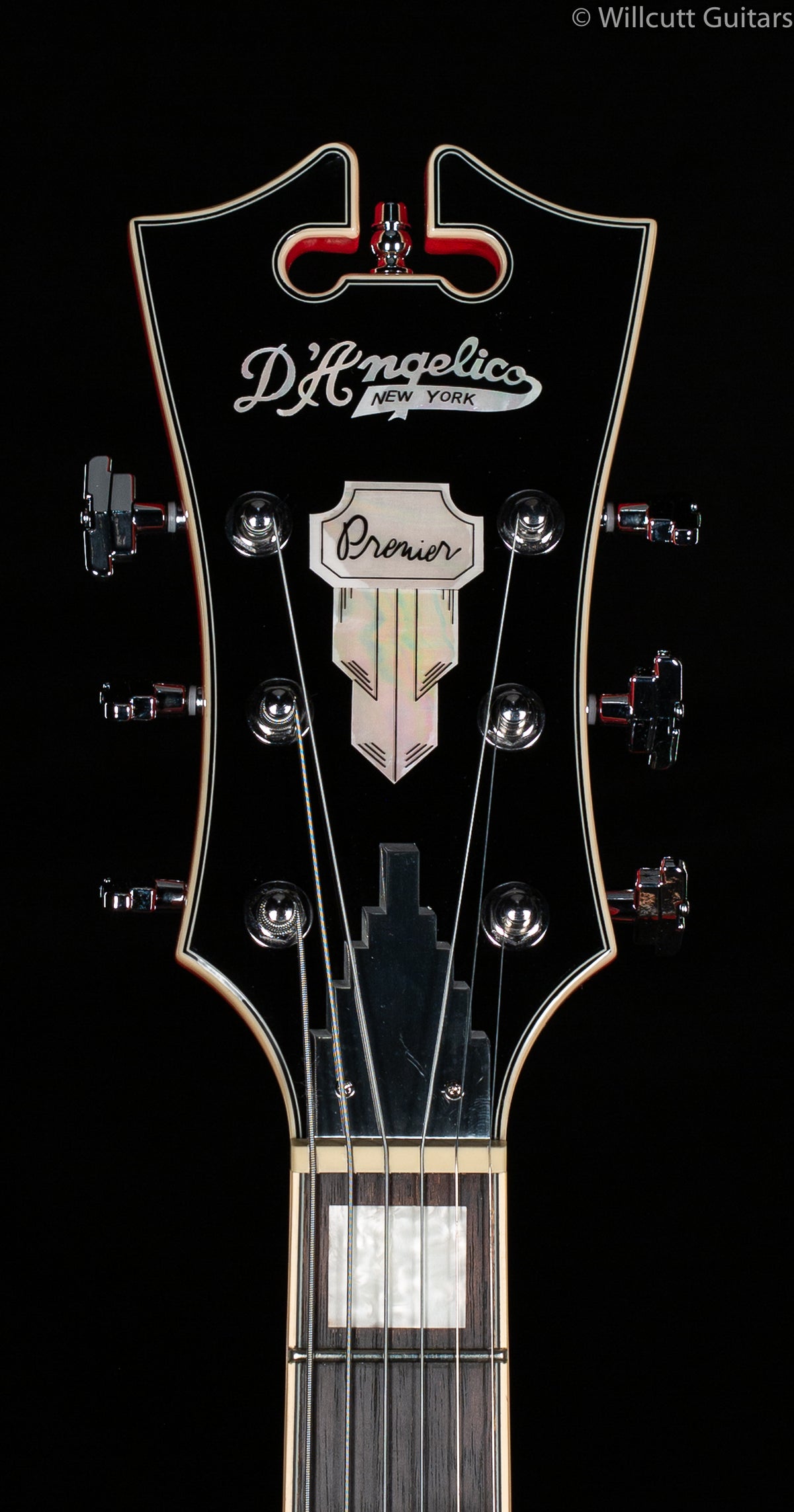 D&#39;Angelico Premier Series EXL-1 Hollowbody Electric Guitar Fiesta Red (741)