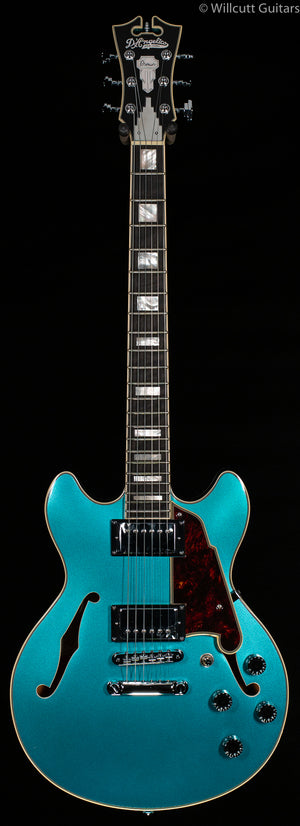 D'Angelico Premier Mini DC Hollowbody Electric Guitar Ocean Turquoise