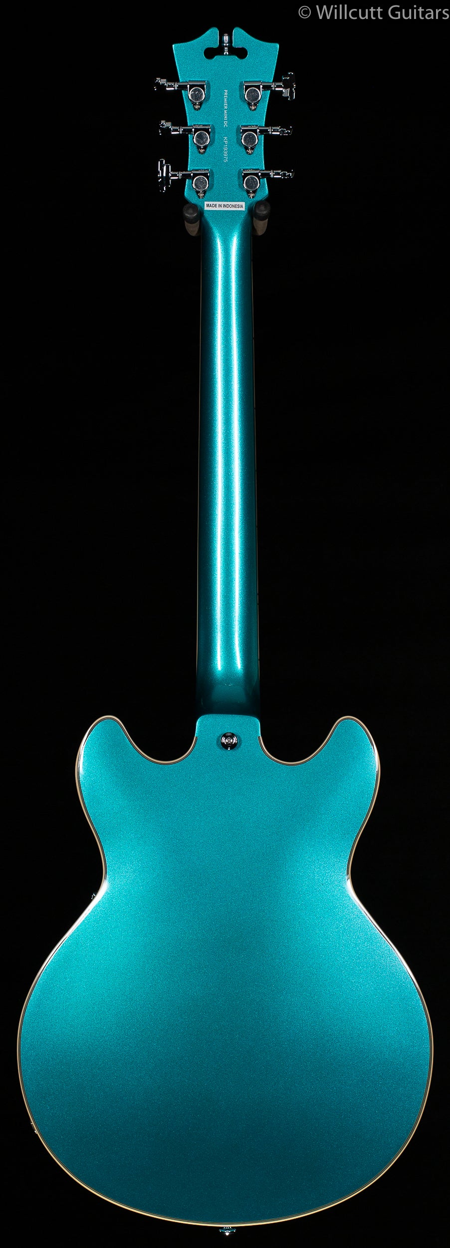 D&#39;Angelico Premier Mini DC Hollowbody Electric Guitar Ocean Turquoise