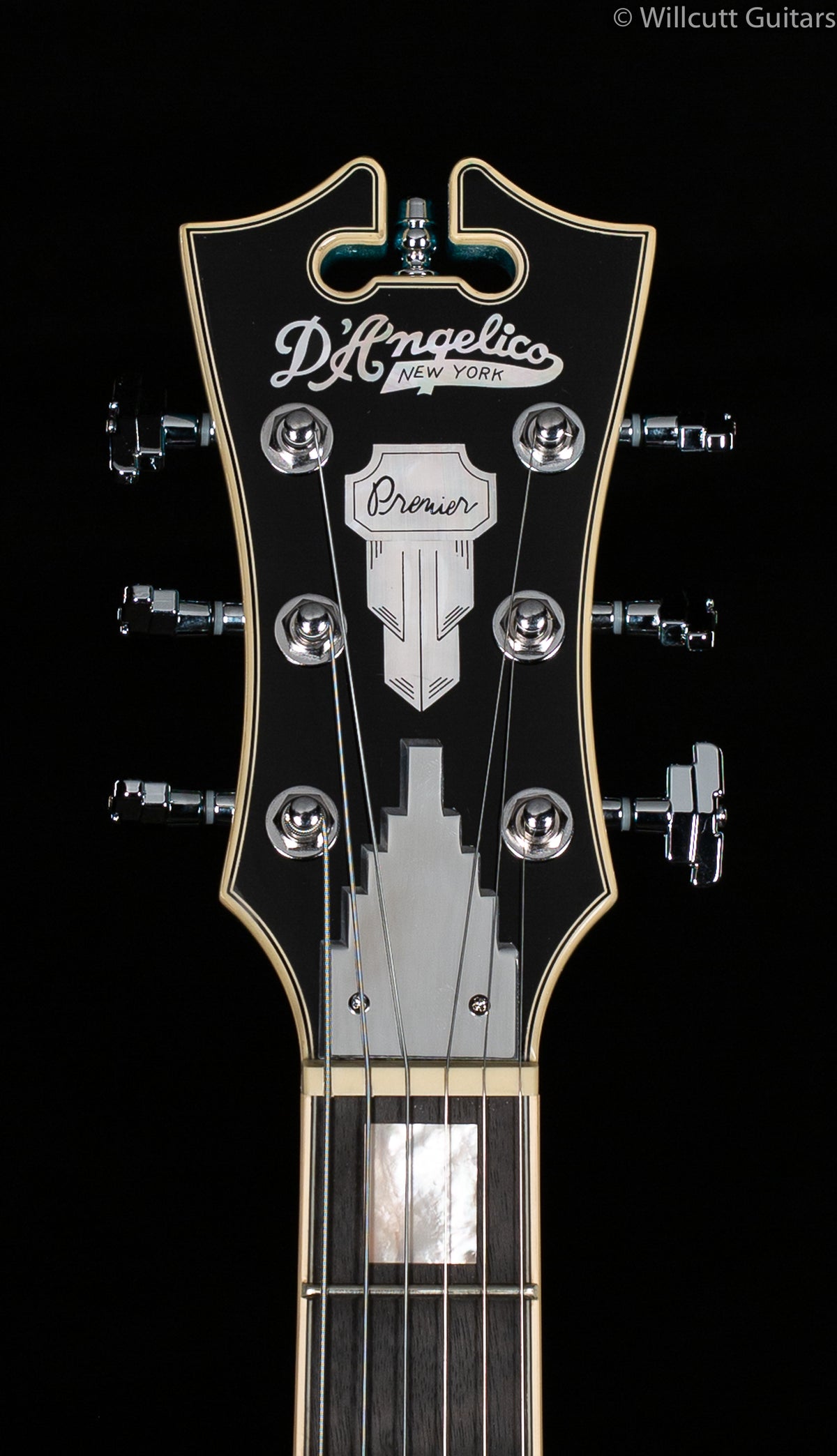 D&#39;Angelico Premier Mini DC Hollowbody Electric Guitar Ocean Turquoise