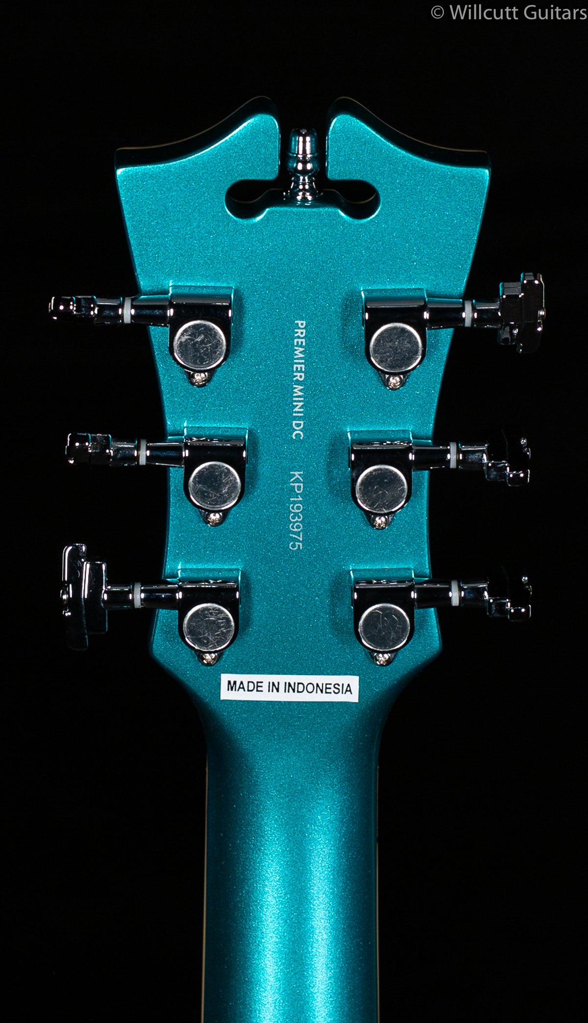 D&#39;Angelico Premier Mini DC Hollowbody Electric Guitar Ocean Turquoise