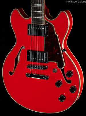 D'Angelico Premier Mini DC Hollowbody Electric Guitar Fiesta Red