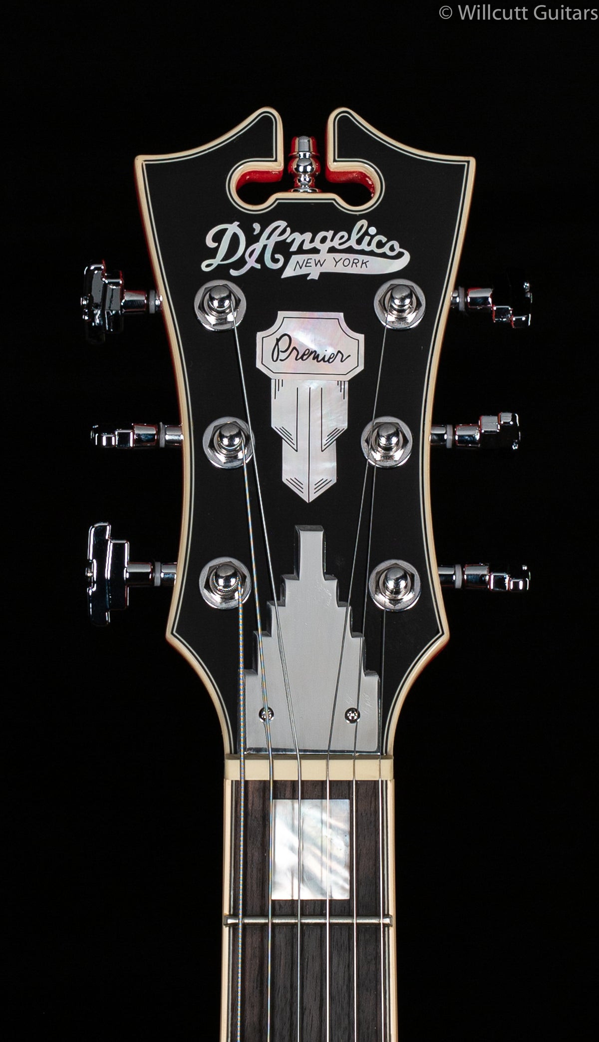 D&#39;Angelico Premier Mini DC Hollowbody Electric Guitar Fiesta Red