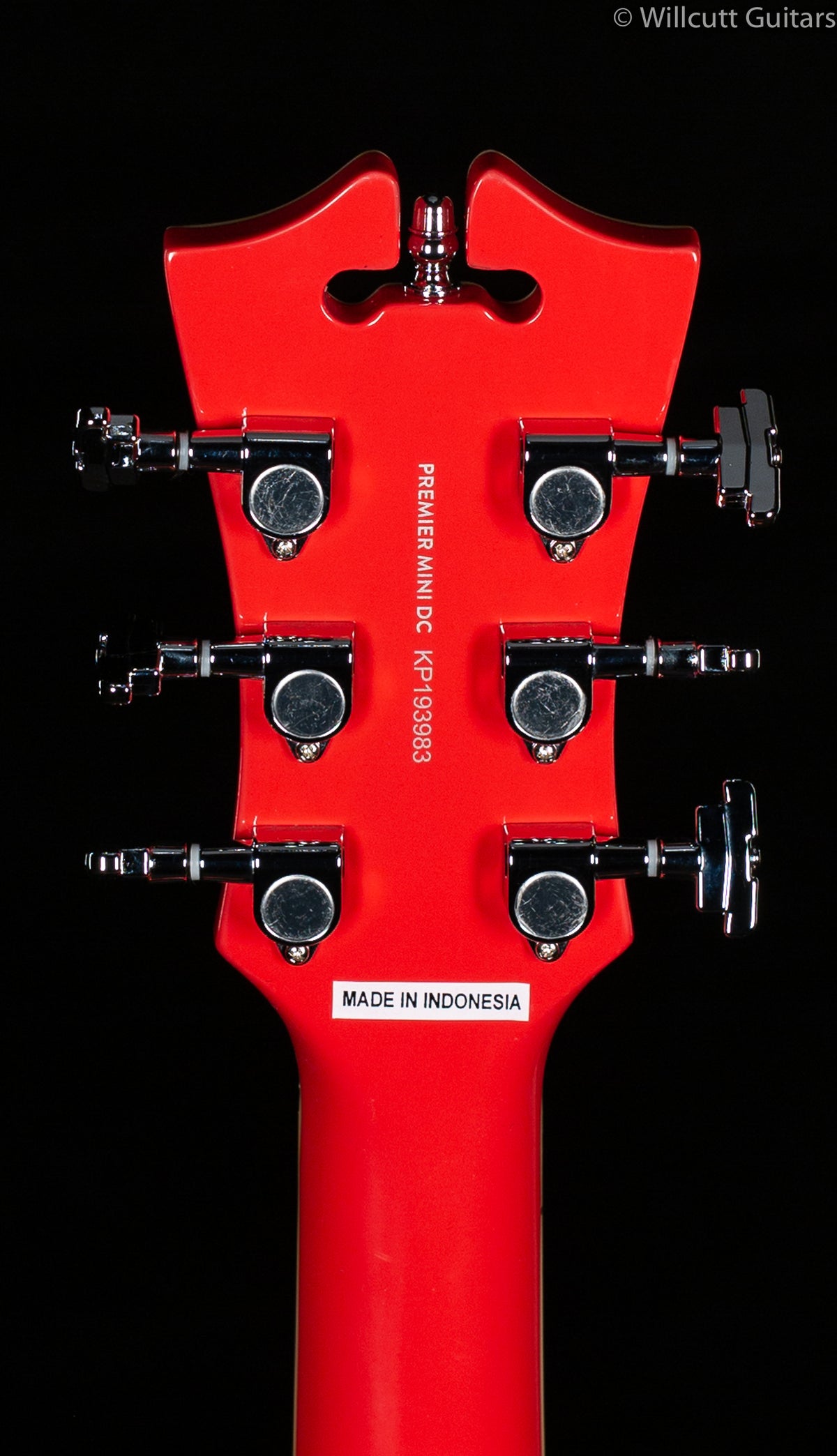 D&#39;Angelico Premier Mini DC Hollowbody Electric Guitar Fiesta Red