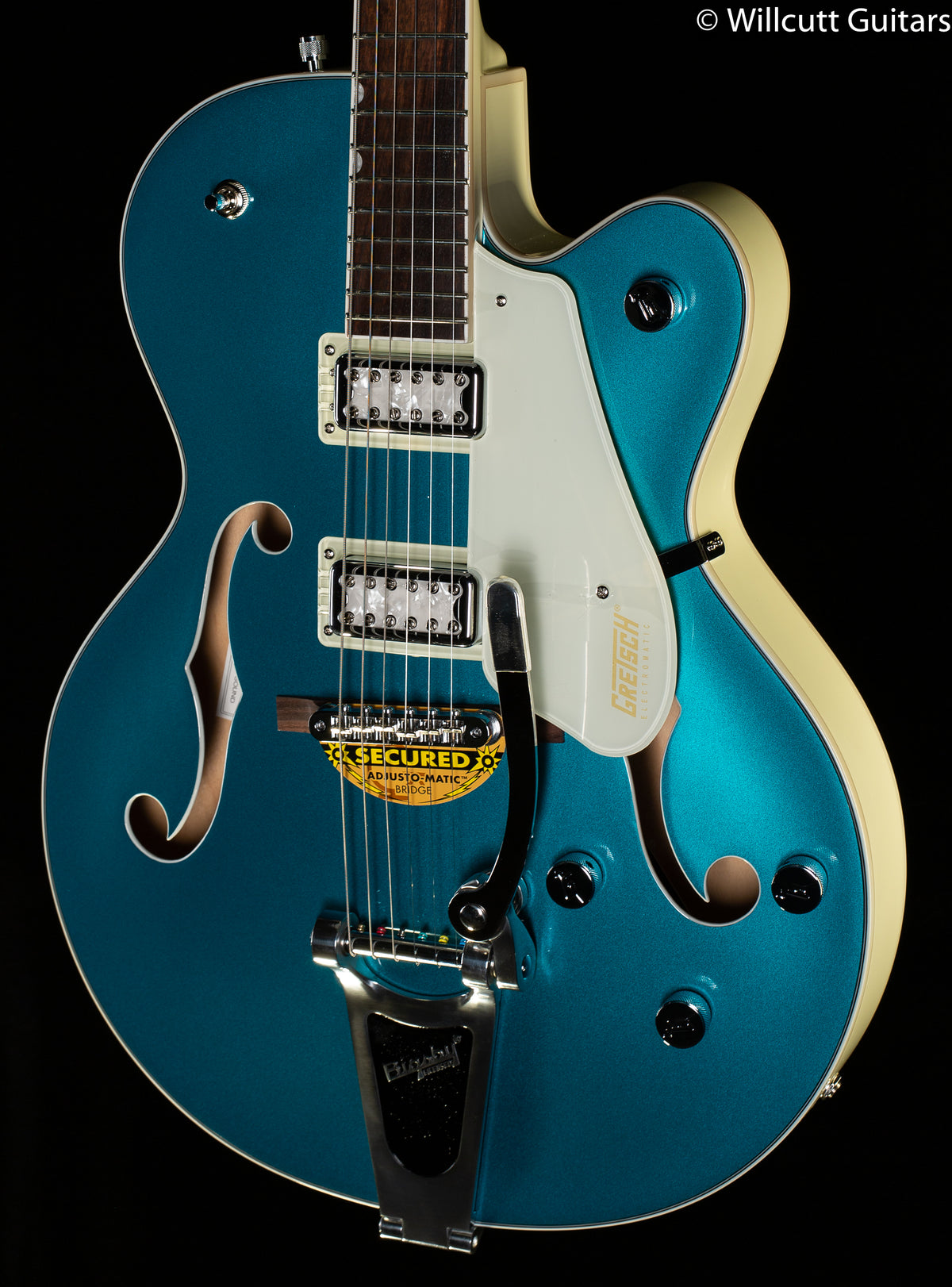 Gretsch G5410T Limited Edition Electromatic Tri-Five Hollow Body Single-Cut with Bigsby Rosewood Fingerboard Two-Tone Ocean Turquoise/Vintage White