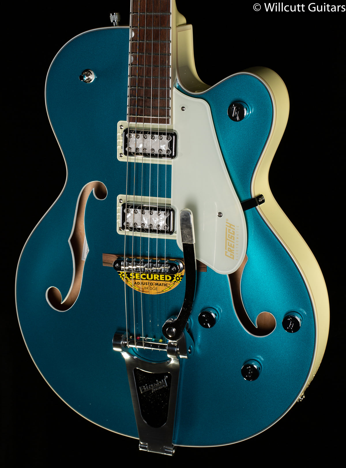 Gretsch G5410T Limited Edition Electromatic Tri-Five Hollow Body Single-Cut with Bigsby Rosewood Fingerboard Two-Tone Ocean Turquoise/Vintage White