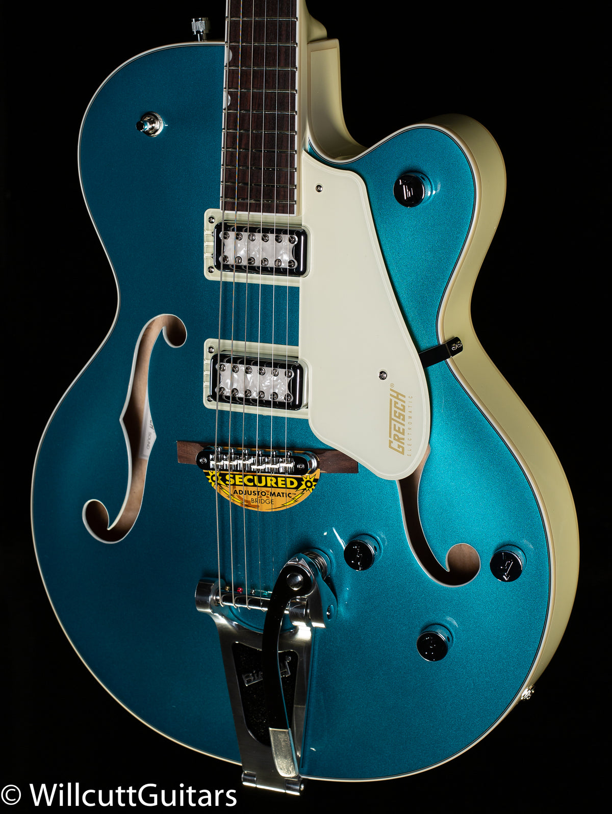 Gretsch G5410T Limited Edition Electromatic Tri-Five Hollow Body Single-Cut with Bigsby Rosewood Fingerboard Two-Tone Ocean Turquoise/Vintage White