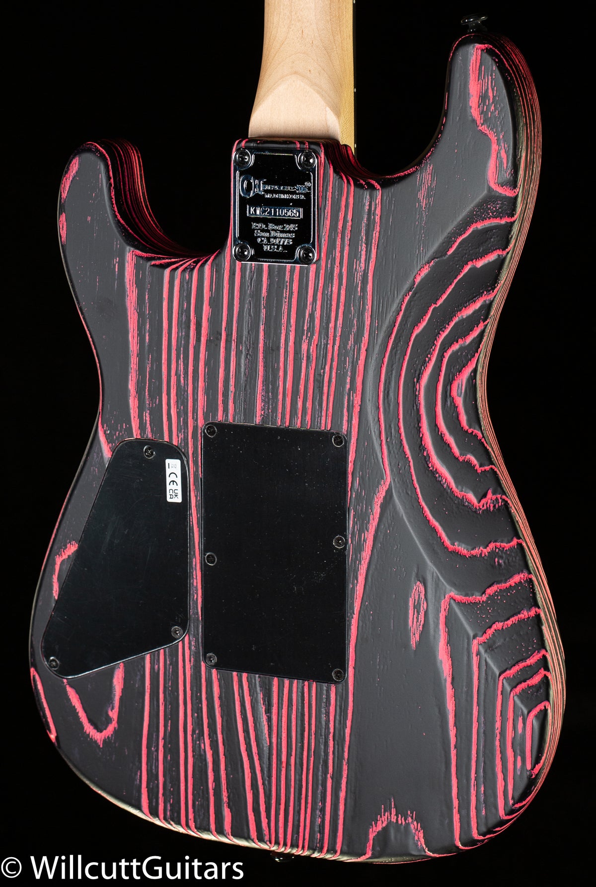 Charvel Pro-Mod San Dimas Style 1 HH FR E Ash, Ebony Fingerboard, Neon Pink Ash (565)
