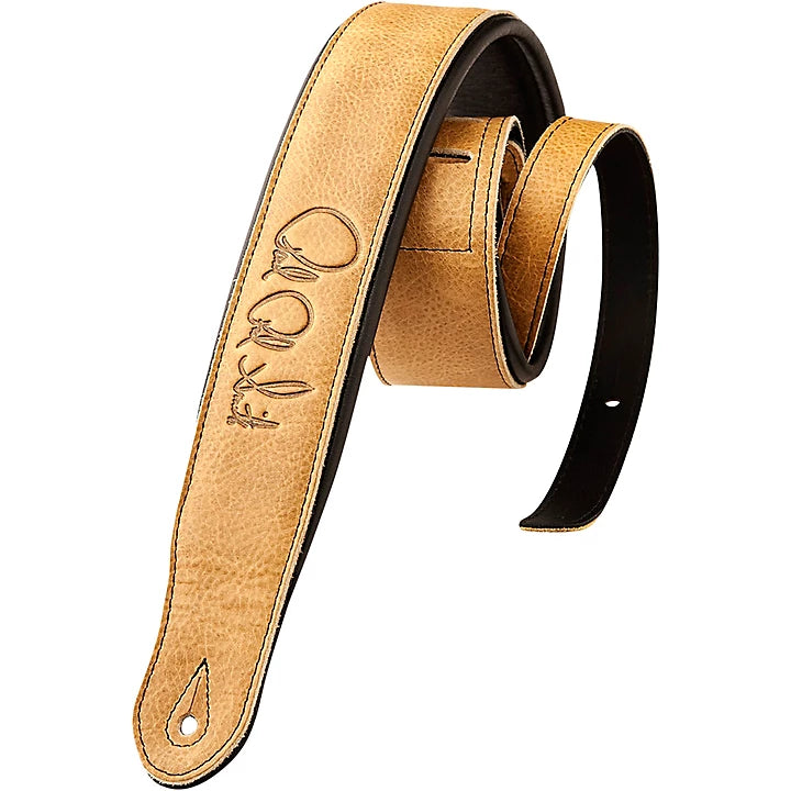 PRS Padded Leather Strap, Sandstone/Black