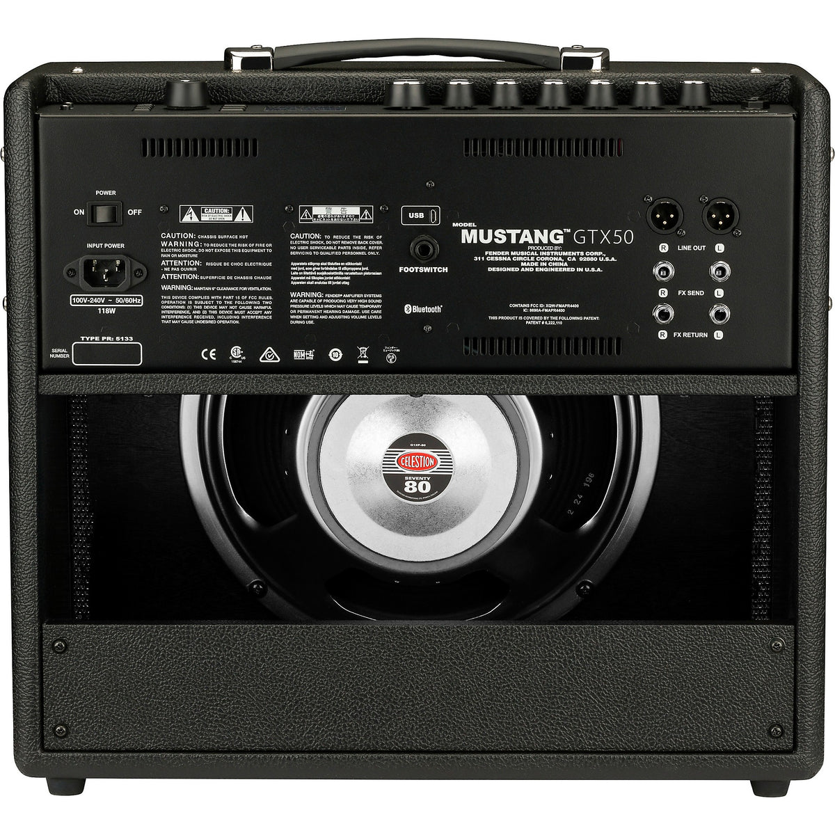 Fender Mustang GTX50  50W 1x12" Guitar Combo Amplifier Black