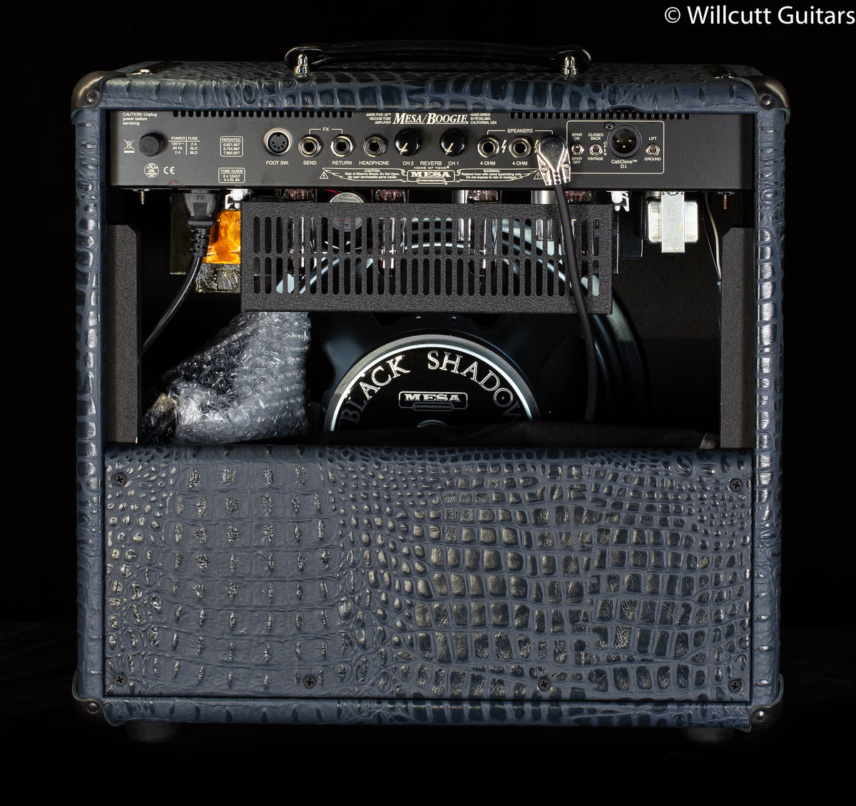 Mesa Boogie Mark Five: 35 1x12 Combo Navy Croco Embossed Leather,  Black Corners