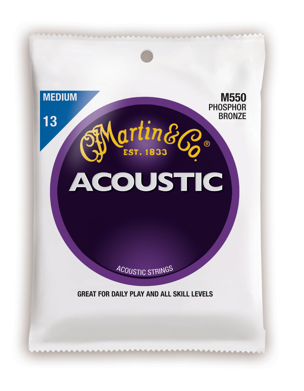Martin Acoustic Phosphor Bronze Guitar Strings -.013-.056 Medium