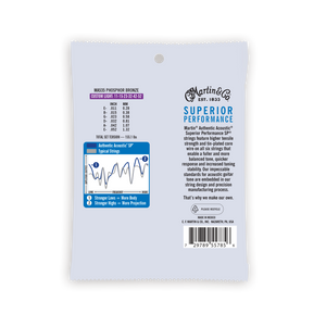 Martin Authentic Acoustic SP Phosphor Bronze Guitar Strings -.011-.052 Custom Light