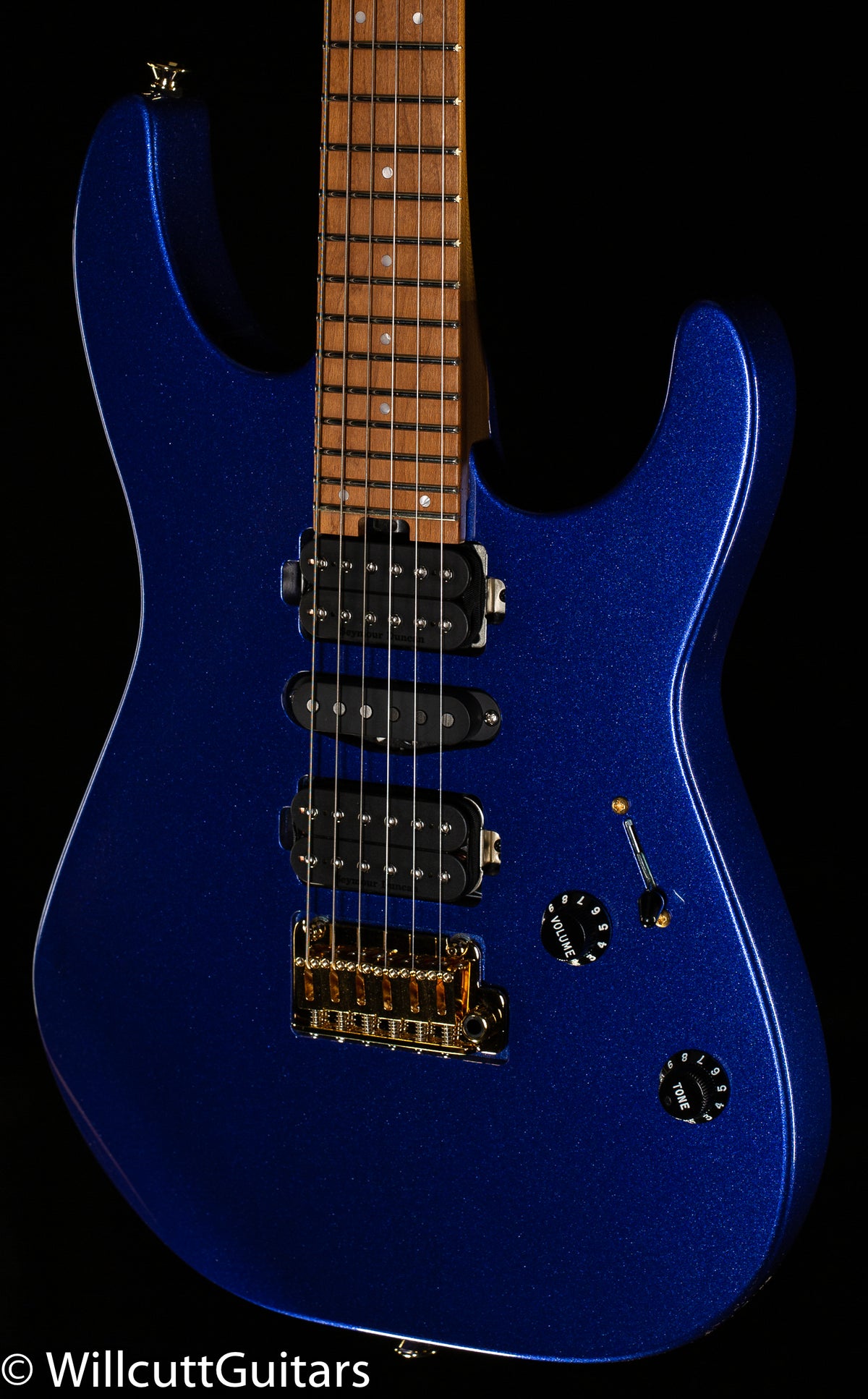 Charvel Pro-Mod DK24 HSH 2PT CM, Caramelized Maple Fingerboard, Mystic Blue