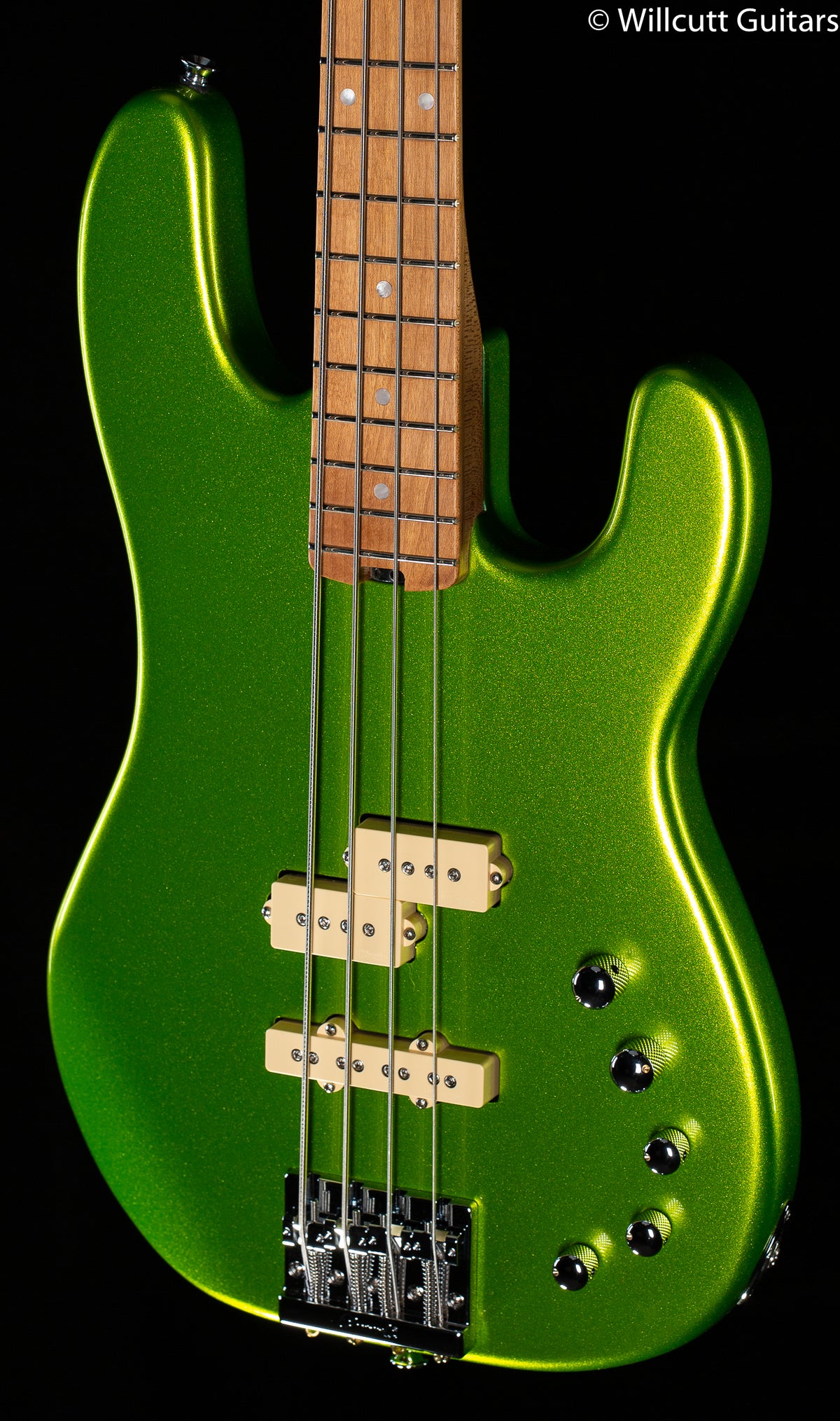 Charvel Pro-Mod San Dimas Bass PJ IV Caramelized Maple Fingerboard Lime Green Metallic Bass Guitar