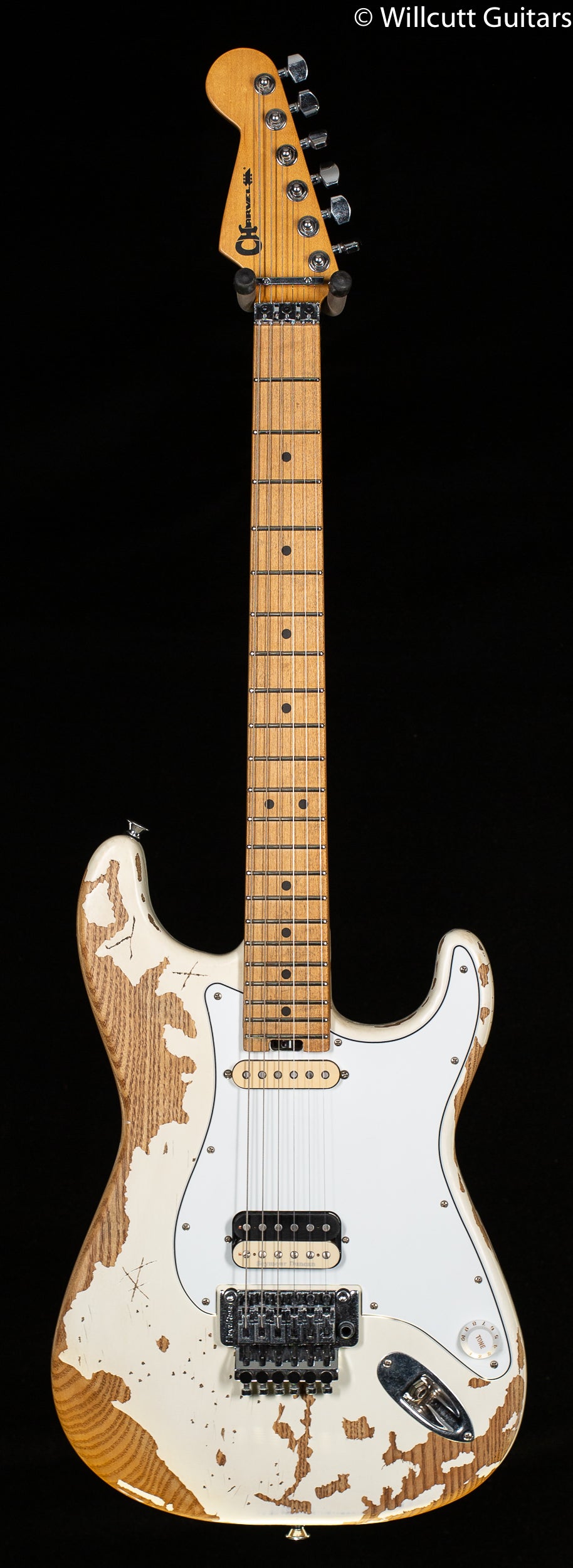 Charvel Henrik Danhage Limited Edition Signature Pro-Mod So-Cal Style 1 HS FR M Maple Fingerboard, White Relic