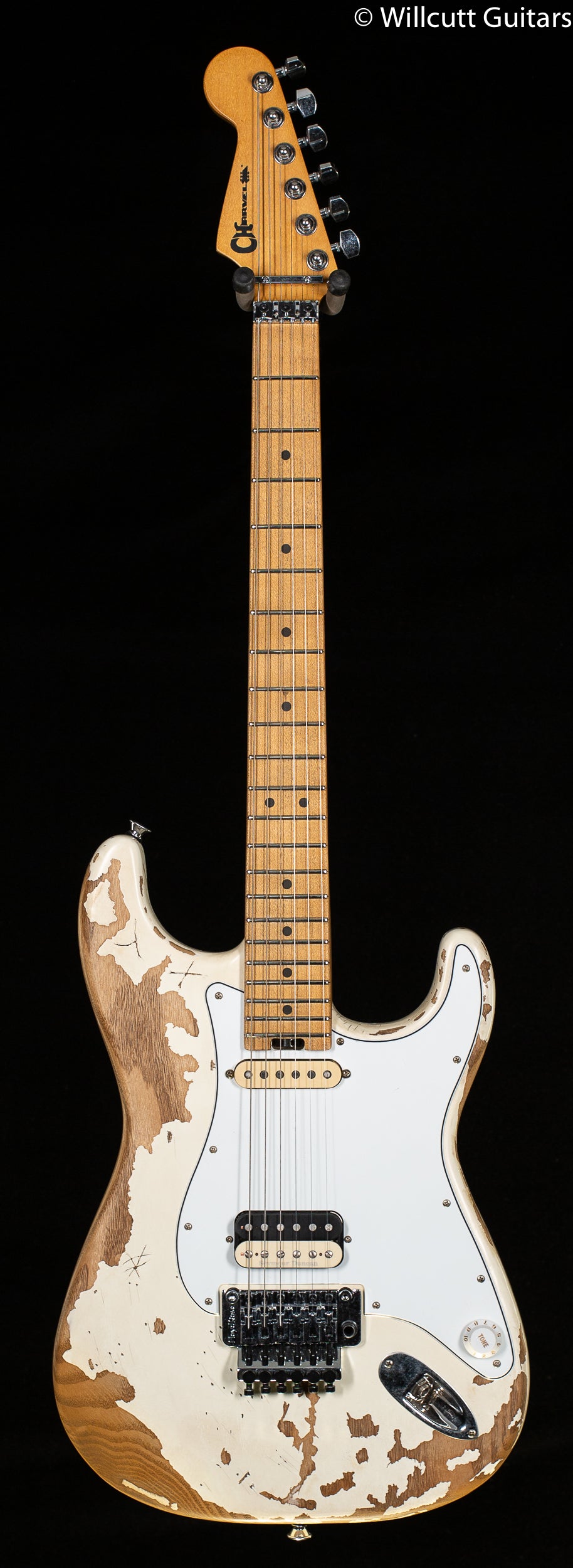 Charvel Henrik Danhage Limited Edition Signature Pro-Mod So-Cal Style 1 HS FR M Maple Fingerboard, White Relic