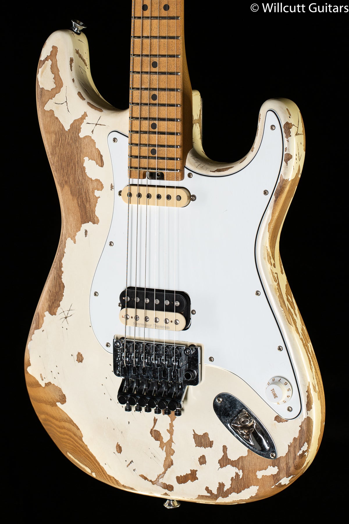 Charvel Henrik Danhage Limited Edition Signature Pro-Mod So-Cal Style 1 HS FR M Maple Fingerboard, White Relic