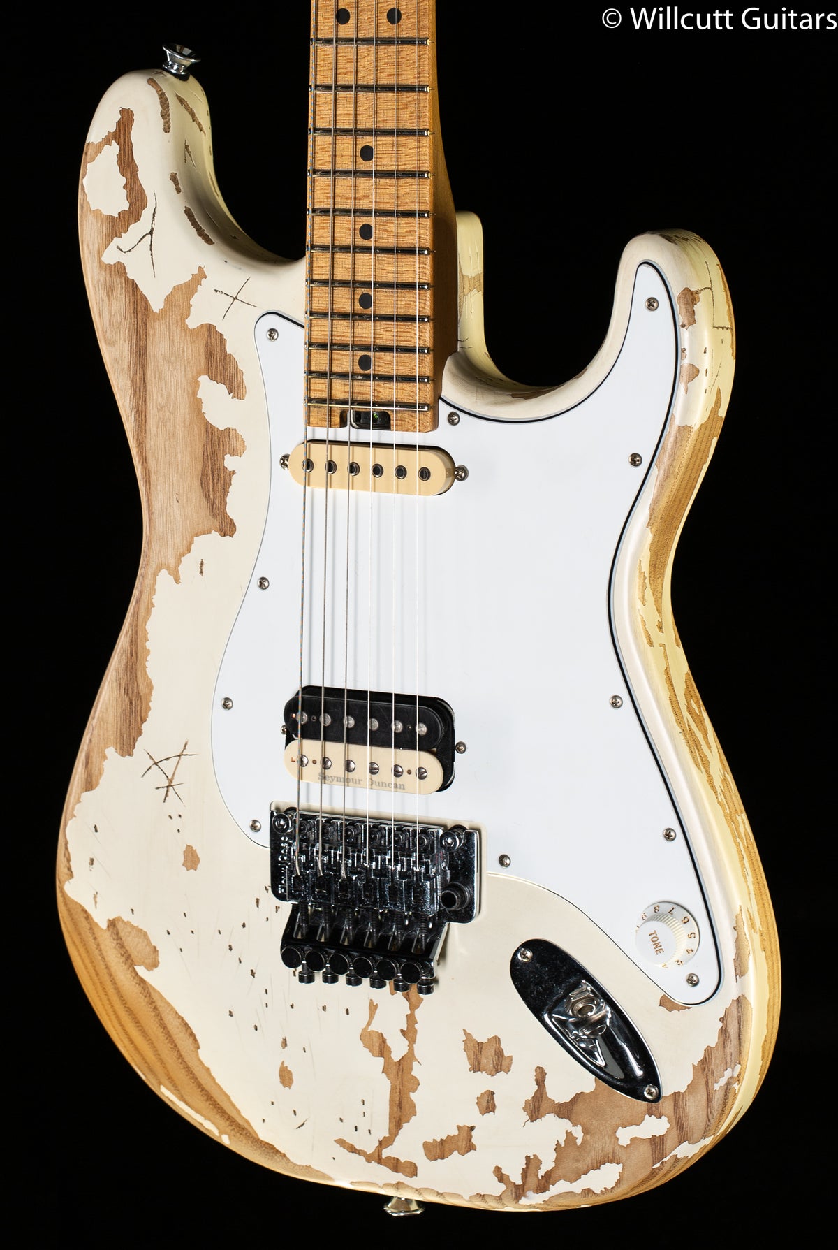 Charvel Henrik Danhage Limited Edition Signature Pro-Mod So-Cal Style 1 HS FR M Maple Fingerboard, White Relic