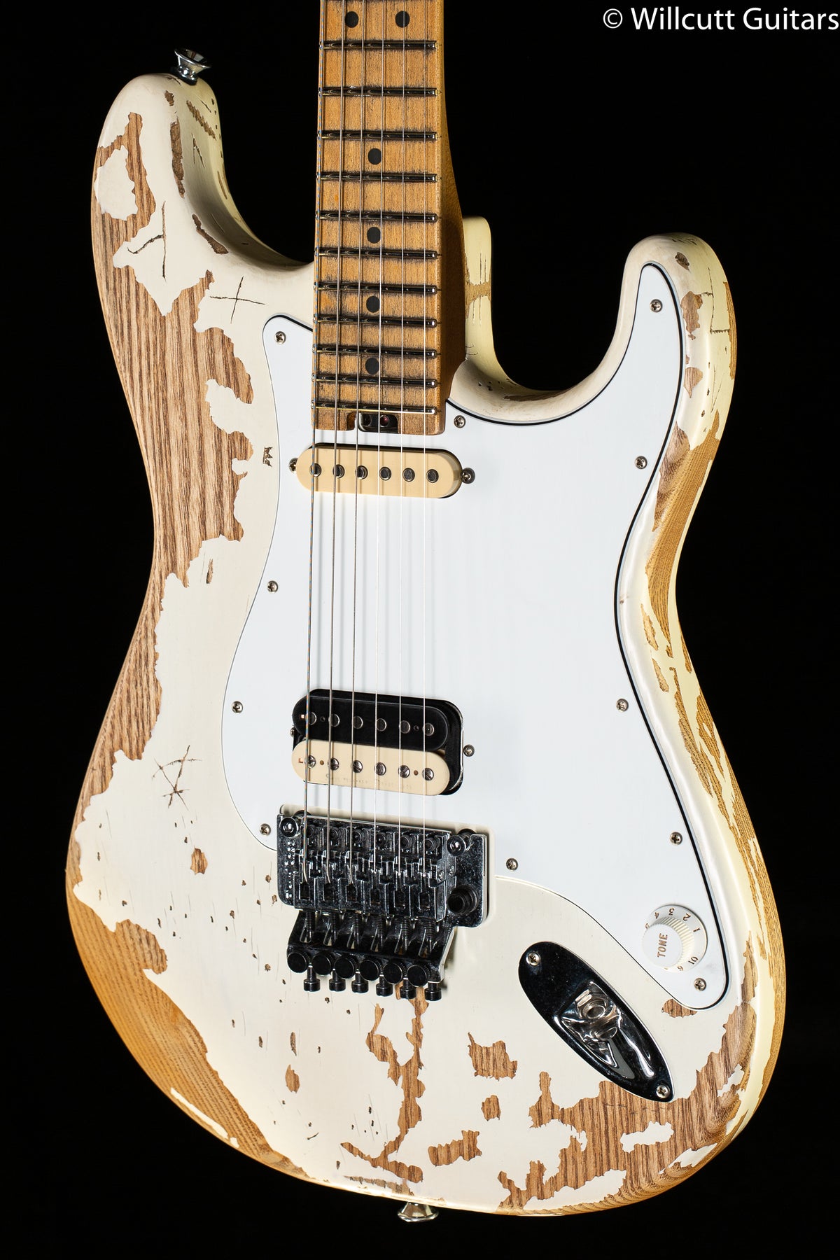 Charvel Henrik Danhage Limited Edition Signature Pro-Mod So-Cal Style 1 HS FR M Maple Fingerboard, White Relic