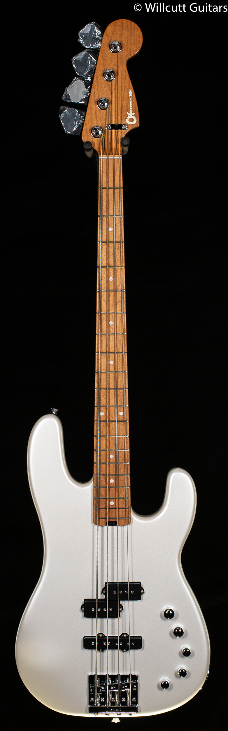 Charvel Pro-Mod San Dimas Bass PJ IV Caramelized Maple Fingerboard Platinum Pearl Bass Guitar (321)