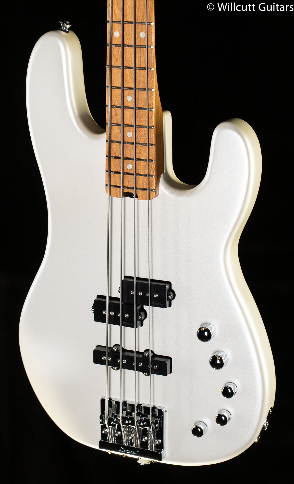 Charvel Pro-Mod San Dimas Bass PJ IV Caramelized Maple Fingerboard Platinum Pearl Bass Guitar (321)