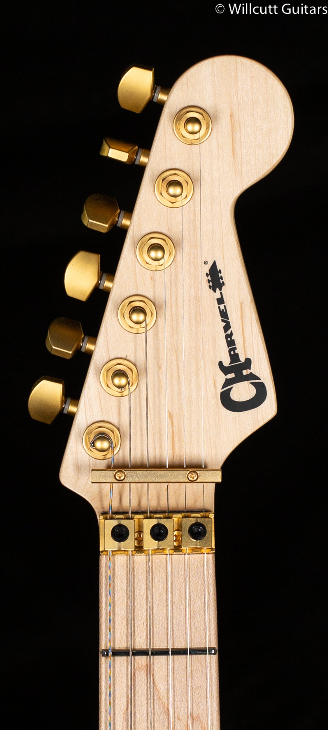 Charvel Pro-Mod DK24 HH FR M Mahogany with Quilt Maple Maple Fingerboard Dark Amber (332)