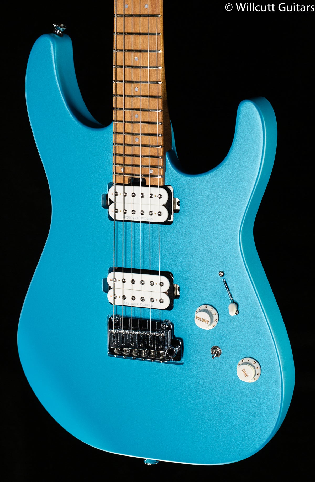 Charvel Pro-Mod DK24 HH 2PT CM, Caramelized Maple Fingerboard, Matte Blue Frost (681)