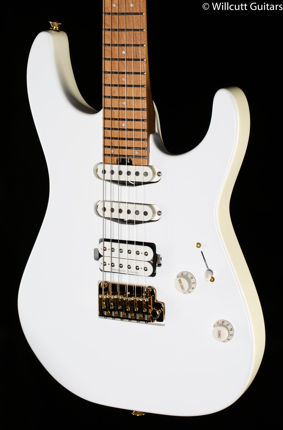 Charvel Pro-Mod DK24 HSS 2PT CM Caramelized Maple Fingerboard Snow White (299)