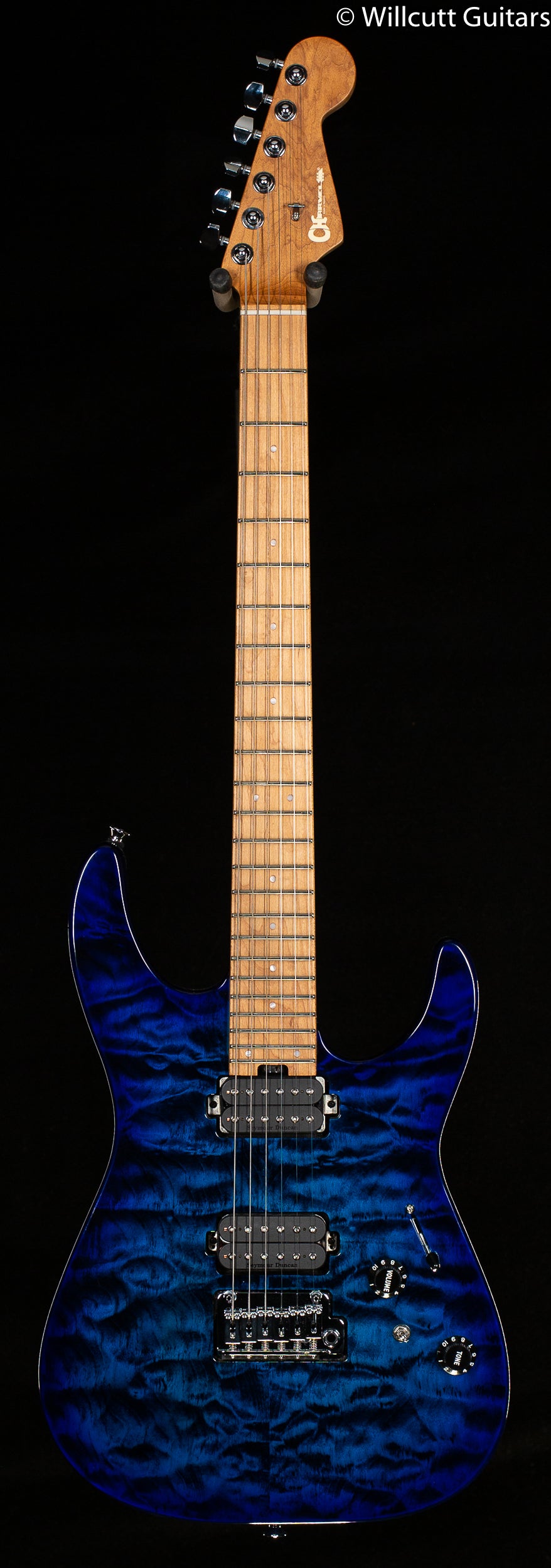 Charvel Pro-Mod DK24 HH 2PT CM QM, Caramelized Maple Fingerboard, Chlorine Burst (177)