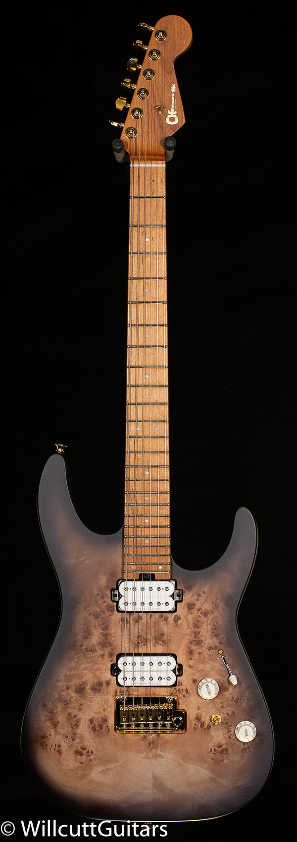 Charvel Pro-Mod DK24 HH 2PT CM Poplar Burl Caramelized Maple