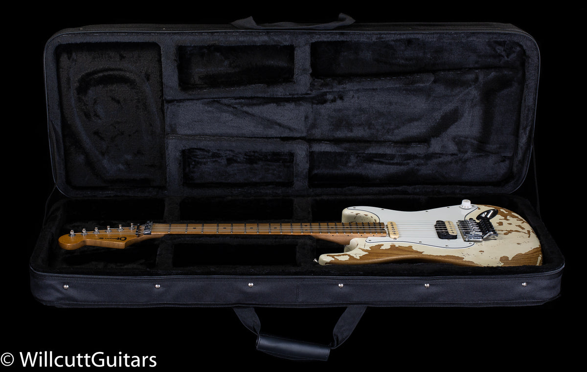 Charvel Henrik Danhage Limited Edition Signature Pro-Mod So-Cal Style 1 HS FR M, Maple Fingerboard, White Relic (742)
