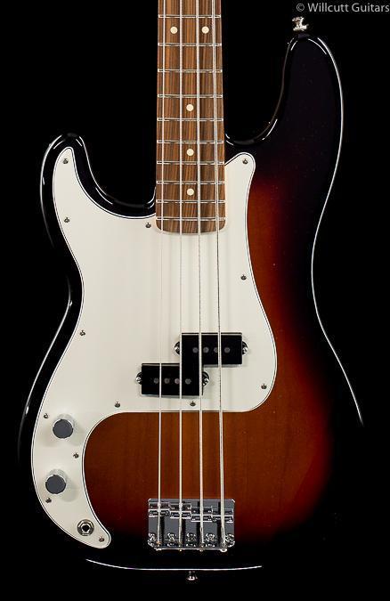 Fender Player Precision Bass 3-Color Sunburst Pau Ferro Lefty (053) Bass Guitar