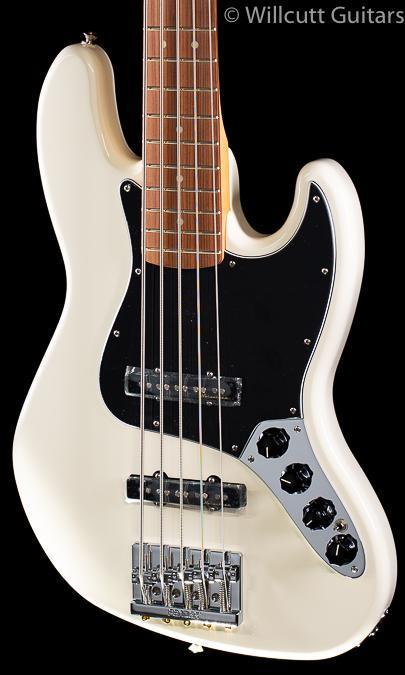 Fender Deluxe Active Jazz Bass V Olympic White Pau Ferro