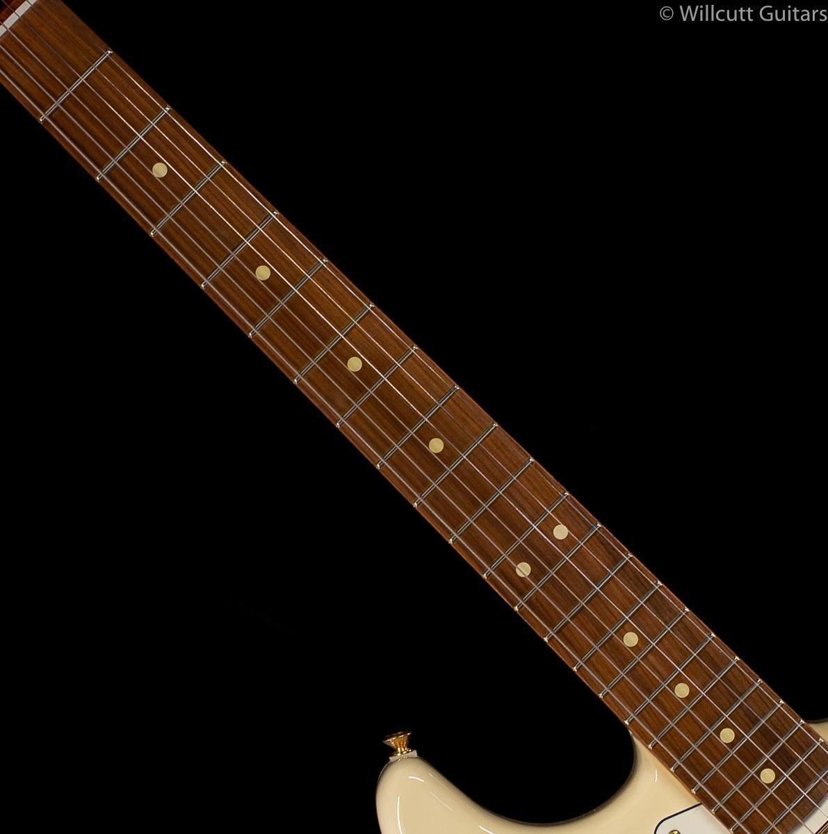 Fender Limited Edition Mahogany Blacktop Stratocaster HHH Olympic White Gold Hardware