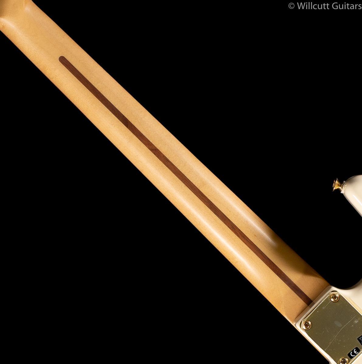 Fender Limited Edition Mahogany Blacktop Stratocaster HHH Olympic White Gold Hardware