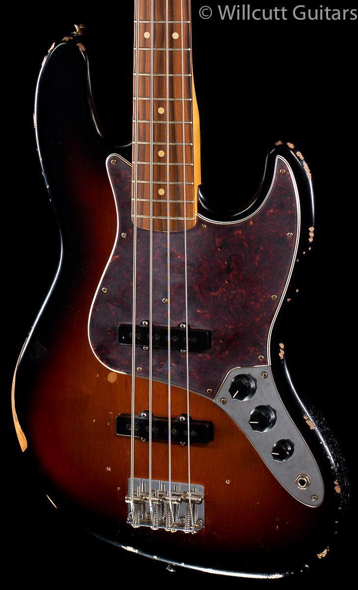 Fender Road Worn &#39;60s Jazz Bass 3-Color Sunburst Pau Ferro