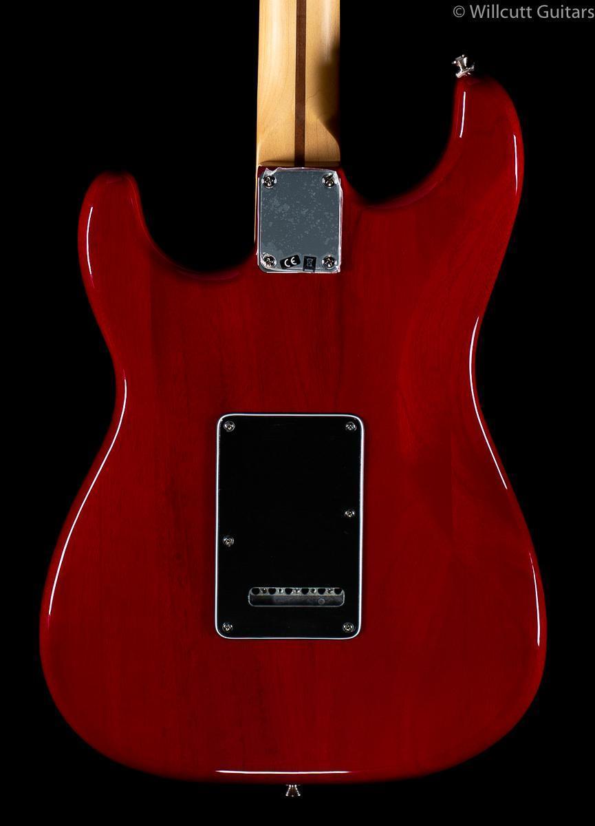 Fender Limited Edition Mahogany Blacktop Stratocaster Crimson Red Transparent (651)