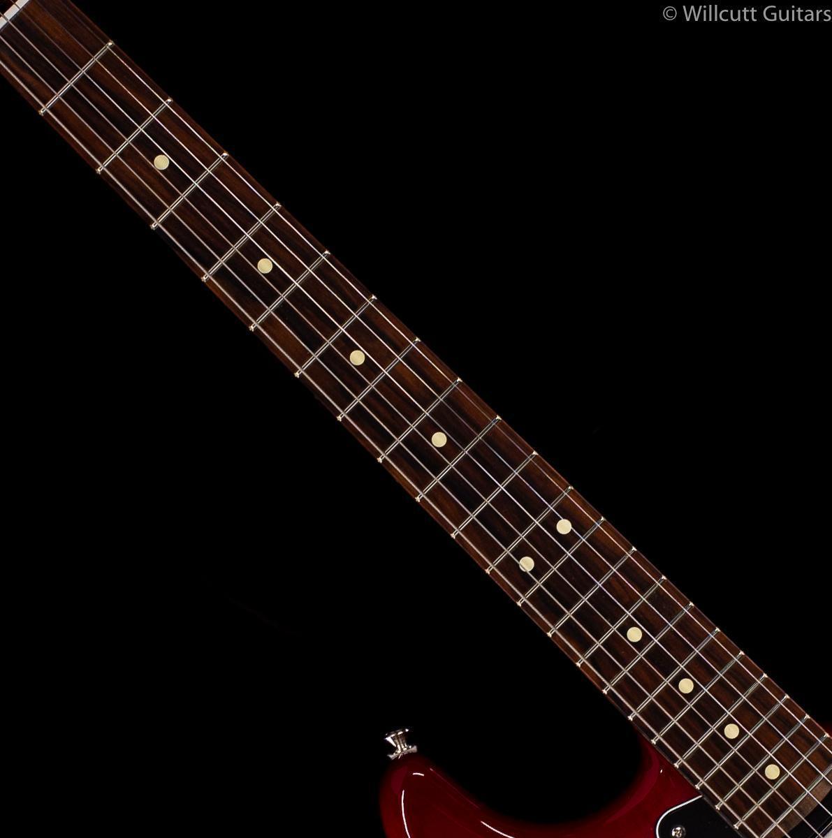 Fender Limited Edition Mahogany Blacktop Stratocaster Crimson Red Transparent (651)